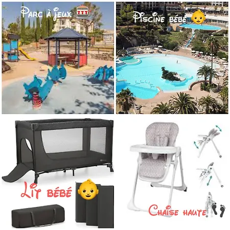 Apartamento Village Club Parc Aquatique Pour La Famille Piscine Chauffee,appartement Pour 4 Personnes En Rez De Jardin *
