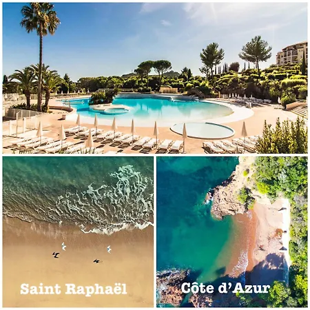 Apartment Cap Esterel Le Jardin Cote Mer , Spa Thalgo Climatisation ,Parking ,Parc Aquatique Piscines, *